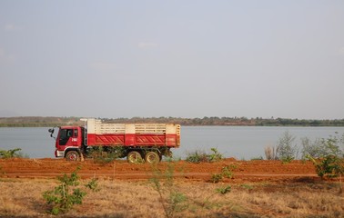 Fototapeta premium tractor in a field