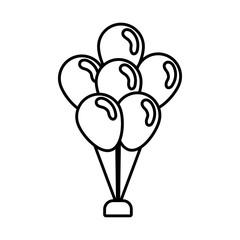balloons helium floating line style icon