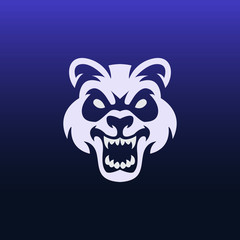 Angry panda mascot logo template