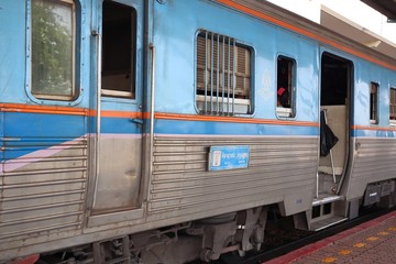 train on the railway station