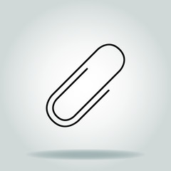 paperclip icon or logo in  glyph
