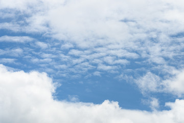 Nature pattern in white clouds and blue sky, as a nature background
