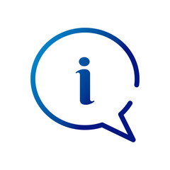 information symbol in speech bubble gradient style icon