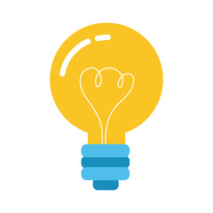 bulb light idea line and fill style icon