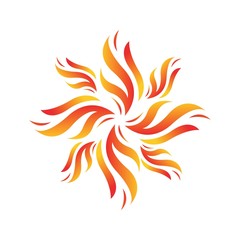 Sun Vector logo summer icon design. Sun burst star logo icon. Vector yellow sun symbol