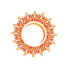 Sun Vector logo summer icon design. Sun burst star logo icon. Vector yellow sun symbol
