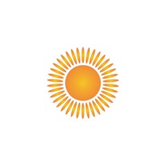Sun Vector logo summer icon design. Sun burst star logo icon. Vector yellow sun symbol