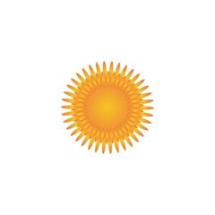 Sun Vector logo summer icon design. Sun burst star logo icon. Vector yellow sun symbol
