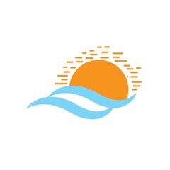 Sun Vector logo summer icon design. Sun burst star logo icon. Vector yellow sun symbol