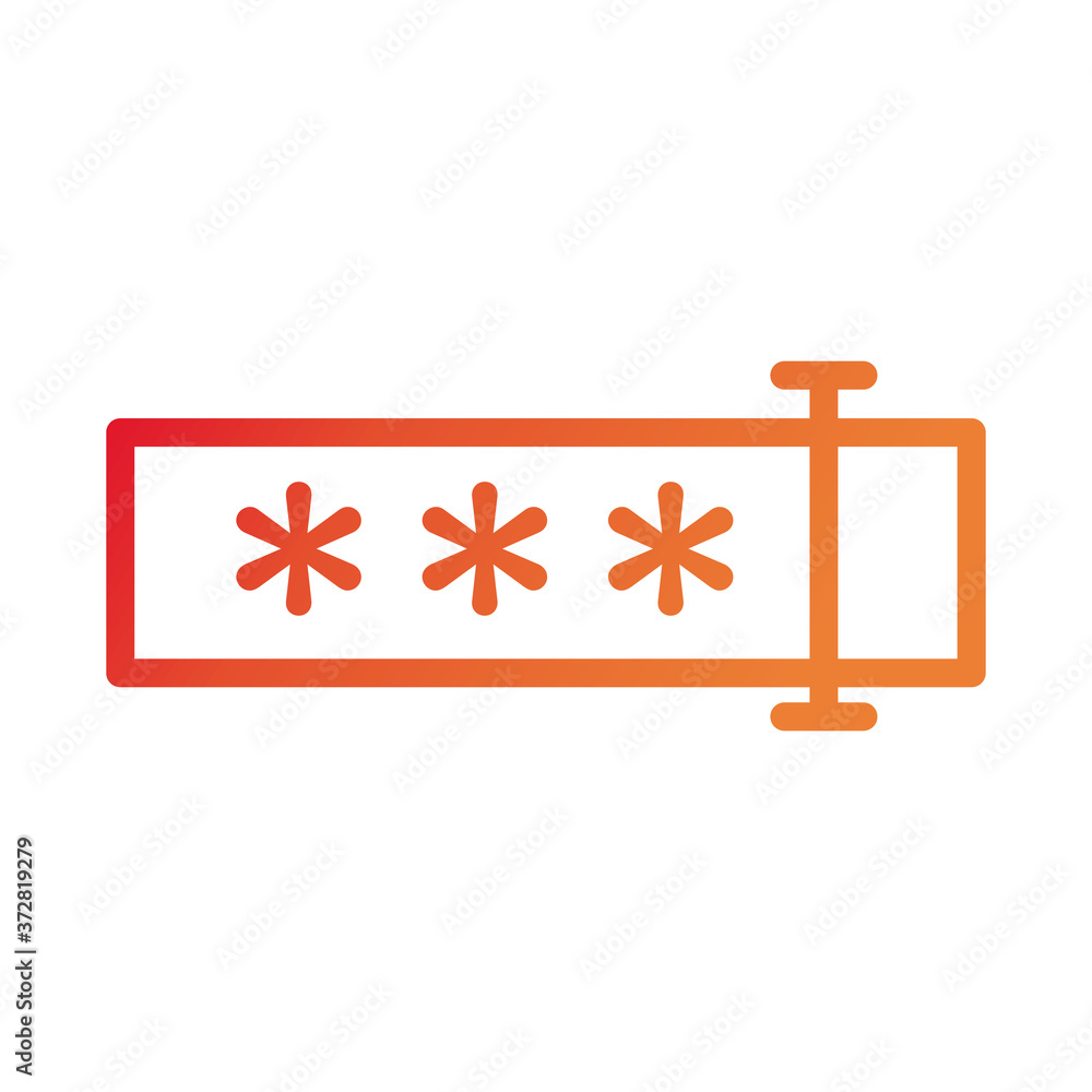 Poster password access data security gradient style icon