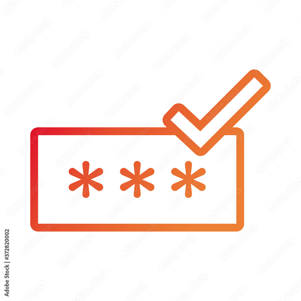 Poster password access data security gradient style icon