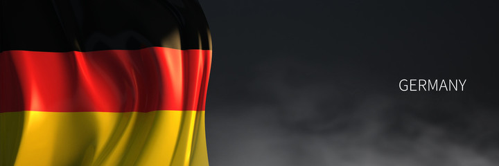 Germany Flag with Dark Background.
3d Rendering of European countries Flag.