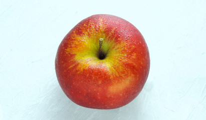  fresh apple in small drops of water       