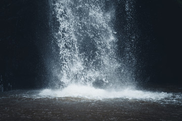 Waterfall in the forest ,Waterfall in nature travel mok fah waterfall