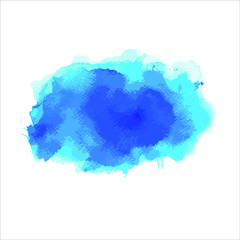Vector splashes of paint watercolor on white.