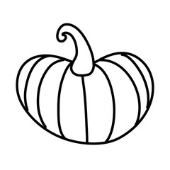 halloween pumpkin fruit line style icon