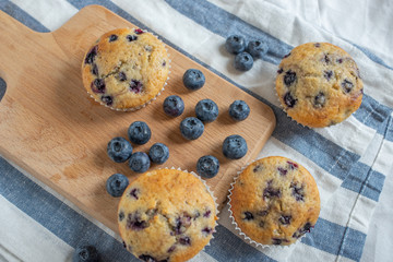 sweet home made vanilla blueberry muffins