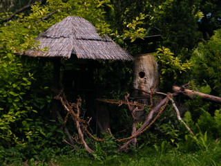 wooden bird house