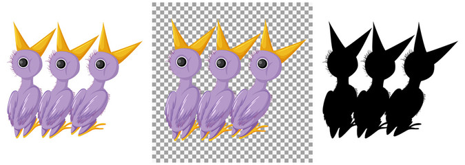 Fototapeta premium Hungry chick cartoon isolated