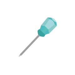 Screwdriver Isometric Flat Icon Illustration Isolated in White