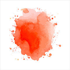 orange watercolor. vector eps10