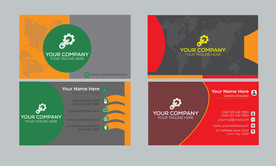 2 Flat And Modern Business Card