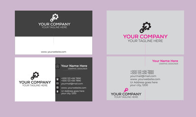 2 Flat And Modern Business Card