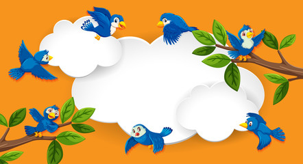 Empty banner with bird theme