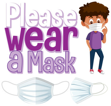 Please wear a mask banner
