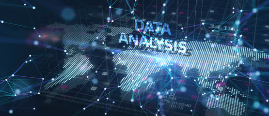 Data Analysis for Business and Finance Concept. Information report for digital business strategy. Business, technology, internet and networking concept.