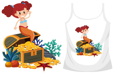 Mermaid theme outfit mock up