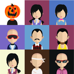 Collection of avatars  ( Man and woman Characters )