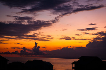 Pirate Ship Clouds at Sunset