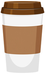 Isolated cup of coffee logo on white background