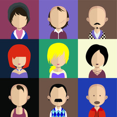 Collection of avatars  ( Man and woman Characters )