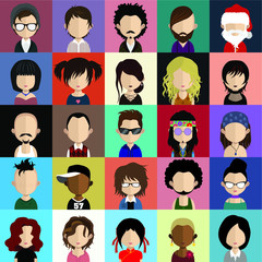 Collection of avatars  ( Man and woman Characters )