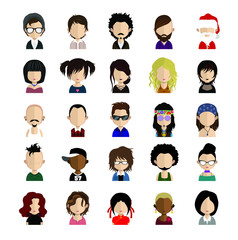 Collection of avatars  ( Man and woman Characters )
