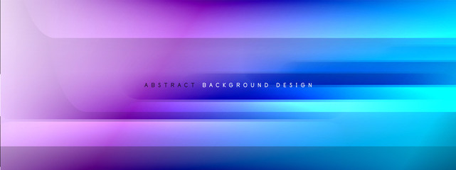 Motion concept neon shiny lines on liquid color gradients abstract backgrounds. Dynamic shadows and lights templates for text