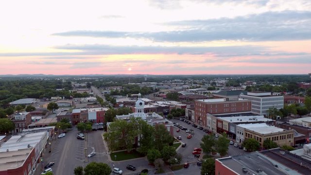 Murfreesboro Square at Sunset Drone Flyover