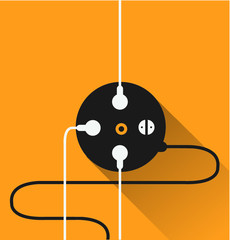 power outlet icon in minimal style