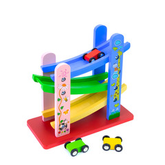 Wooden racing cars toy