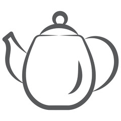 Obraz premium Tea kettle vector design, kitchen utensil icon style 