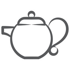 
Tea kettle vector design, kitchen utensil icon style 
