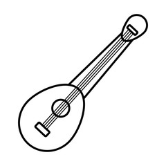 bandurria string instrument line style icon