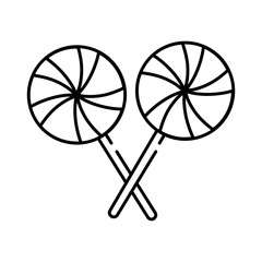 sweet lollipop halloween line style icon