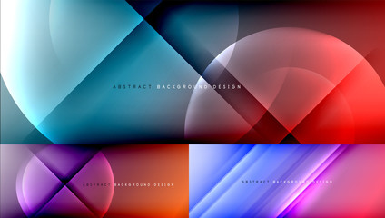 Vector geometric abstract background set, minimal design