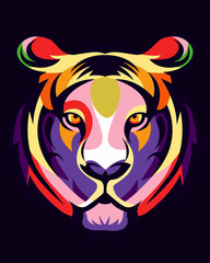 Lion pop art style