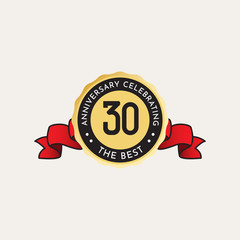30 Years Anniversary Celebration Vector Template Design Illustration