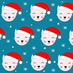 christmas animal pattern, digital paper vector illustration