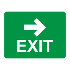 green exit sign